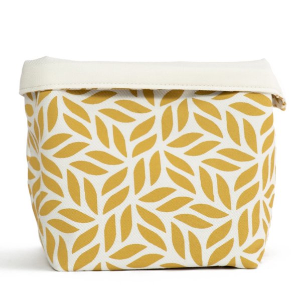 Set of 3 Cotton Canvas Planters or Storage Bins / Yellow / S M L / Fair Trade - Picture 7 of 8